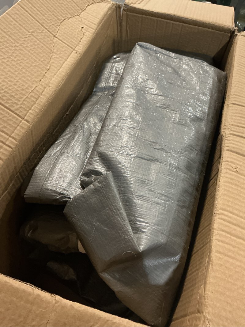 Condition photo showing As Is for GarveeLife Carport Sidewall 1020-1320-200G-Gray Two Sides Gray 10'x 20'/ 13'x 20' - 200G