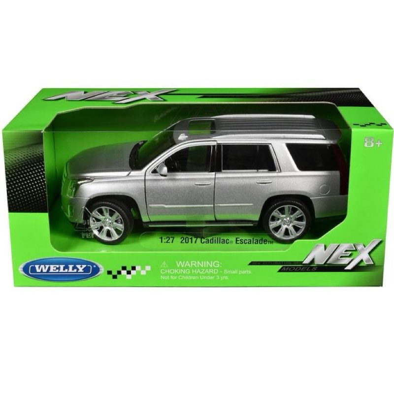 2017 Cadillac Escalade with Sunroof Silver Metallic 1/24-1/24 Die Cast Model Car by Welly