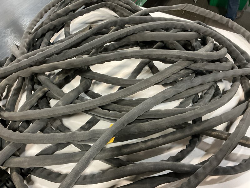 Condition photo showing As Is for zero-g teknor apex 5/8-in x 100-ft premium -duty kink free woven gray hose