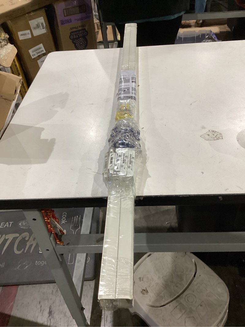 Condition photo showing New/Like New for ceiling curtain track ceiling mounted curtain rail for curtains, drapes, and room dividers ceiling or wall mount curtain track room divider-sliding curtain rail for living room (white, 2m) 2m white