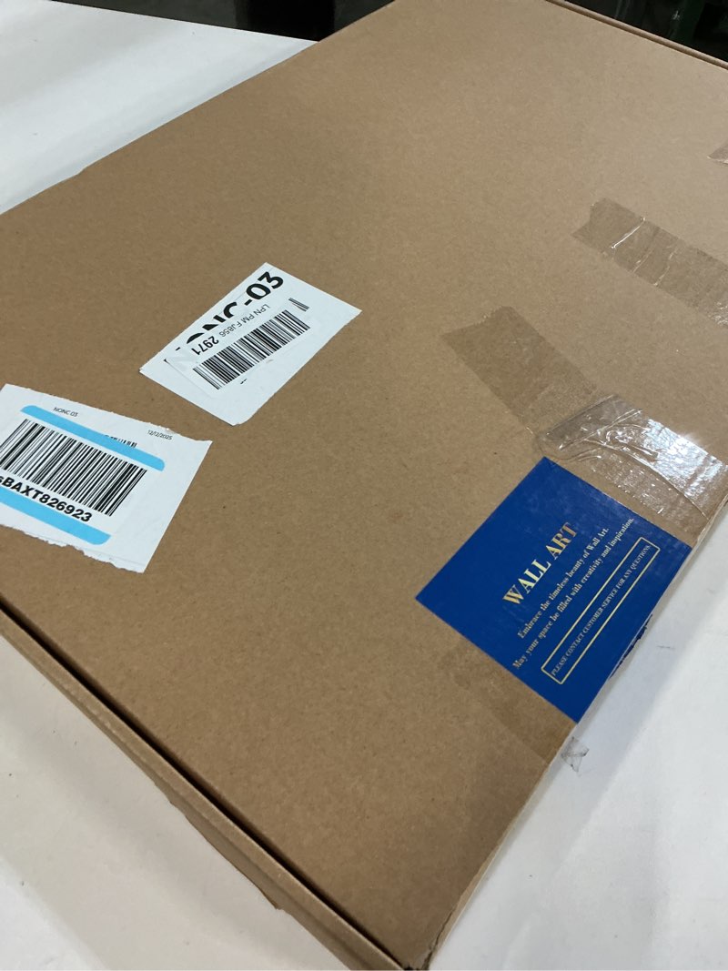 Condition photo showing Good Condition for Vintage Wildflower Framed Canvas Wall Art Set of 3 – Rustic Botanical Floral Pictures Prints for Living Room Bedroom Bathroom, Retro Boho Wall Decor for Home Aesthetic 16x24 inch Orange wildflowers Framed 24"L x 16"W