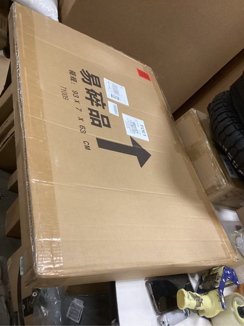 Condition photo showing New/Like New for Champagne Gold Wall Mirror - 24x36 Inch Wrought Iron Frame, Tempered Glass Wall Mounted Bathroom/Dressing Mirror, Vintage Ornate Decor for Home