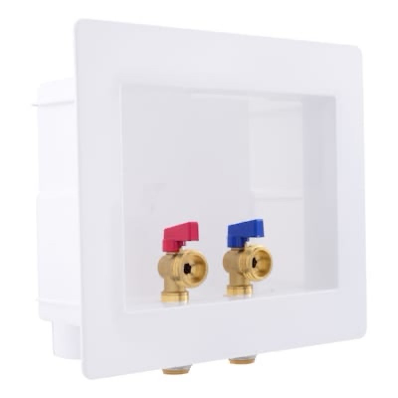 sharkbite quarter turn ball valve push-to-connect washing machine outlet box item #818162 | model #24763