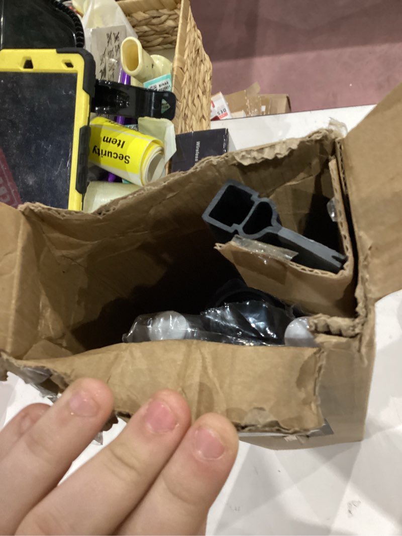 Condition photo showing Good Condition for Floor Squeegee for Concrete and Tile Cleaning, 24'' Rubber Wiper Broom, Large Heavy Duty Water Scraper with 60'' Long Handle for Garage, Deck, Bathroom, Shower Glass, Window Yellow 24in