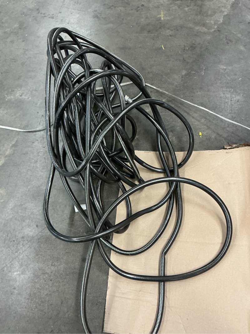 Condition photo showing As Is for neverkink teknor apex 5/8-in x 100-ft heavy -duty kink free vinyl gray coiled hose