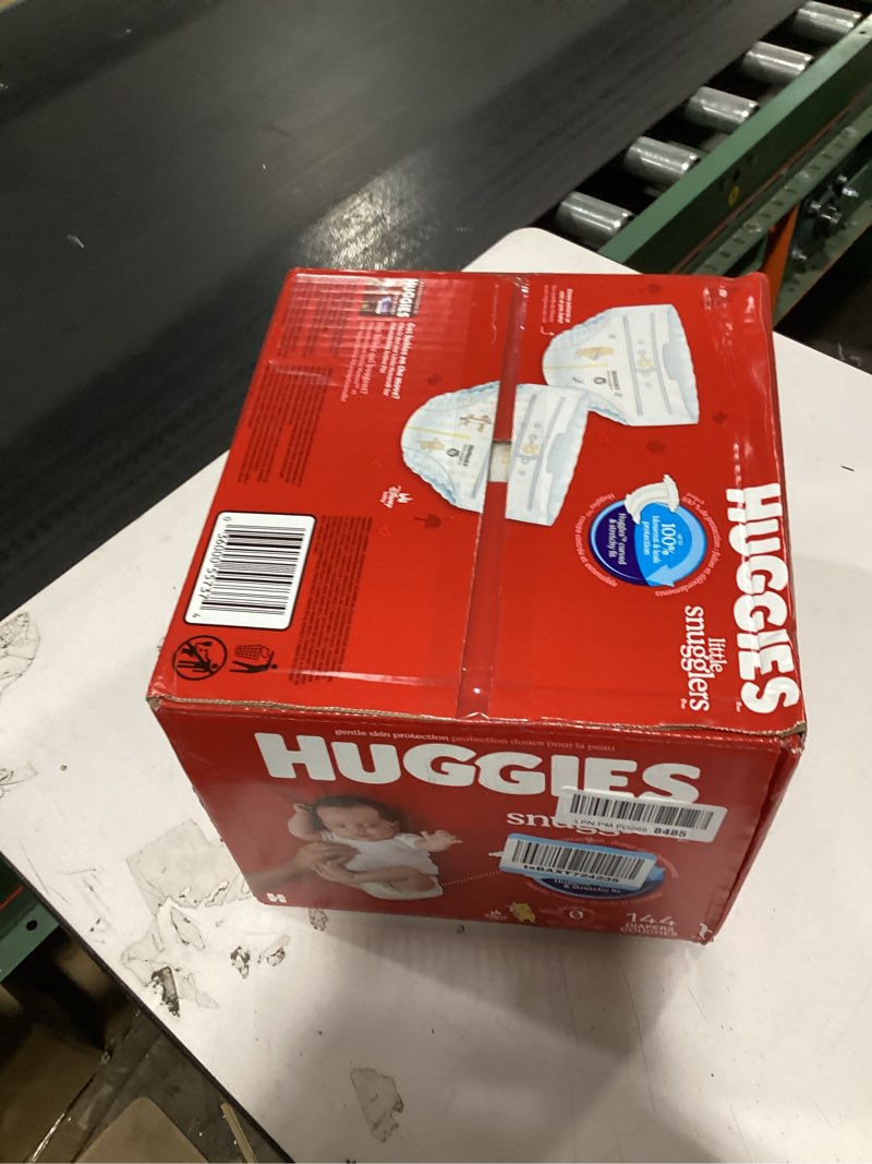 Condition photo showing New/Like New for Huggies Size Newborn Diapers, Little Snugglers Baby Diapers, Size Newborn (up to 10 lbs), 144 Count, Packaging May Vary