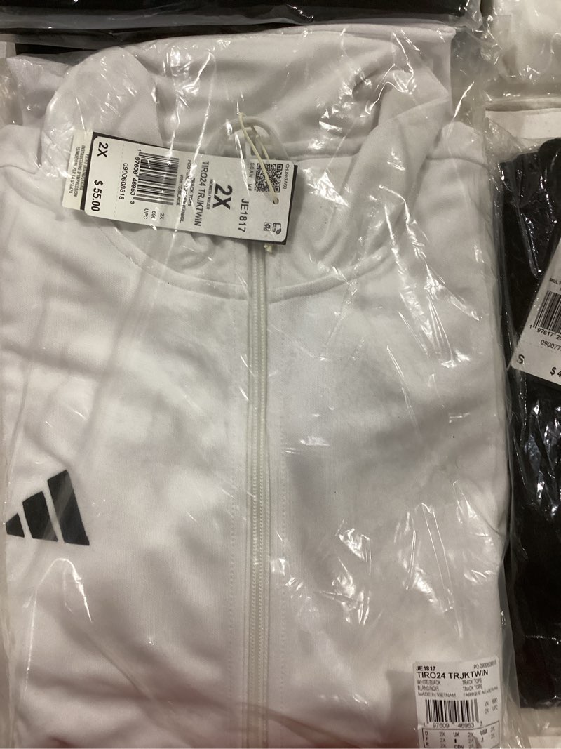 Condition photo showing New/Like New for adidas Women’s Tiro 24 Training Jacket 2X White/Black