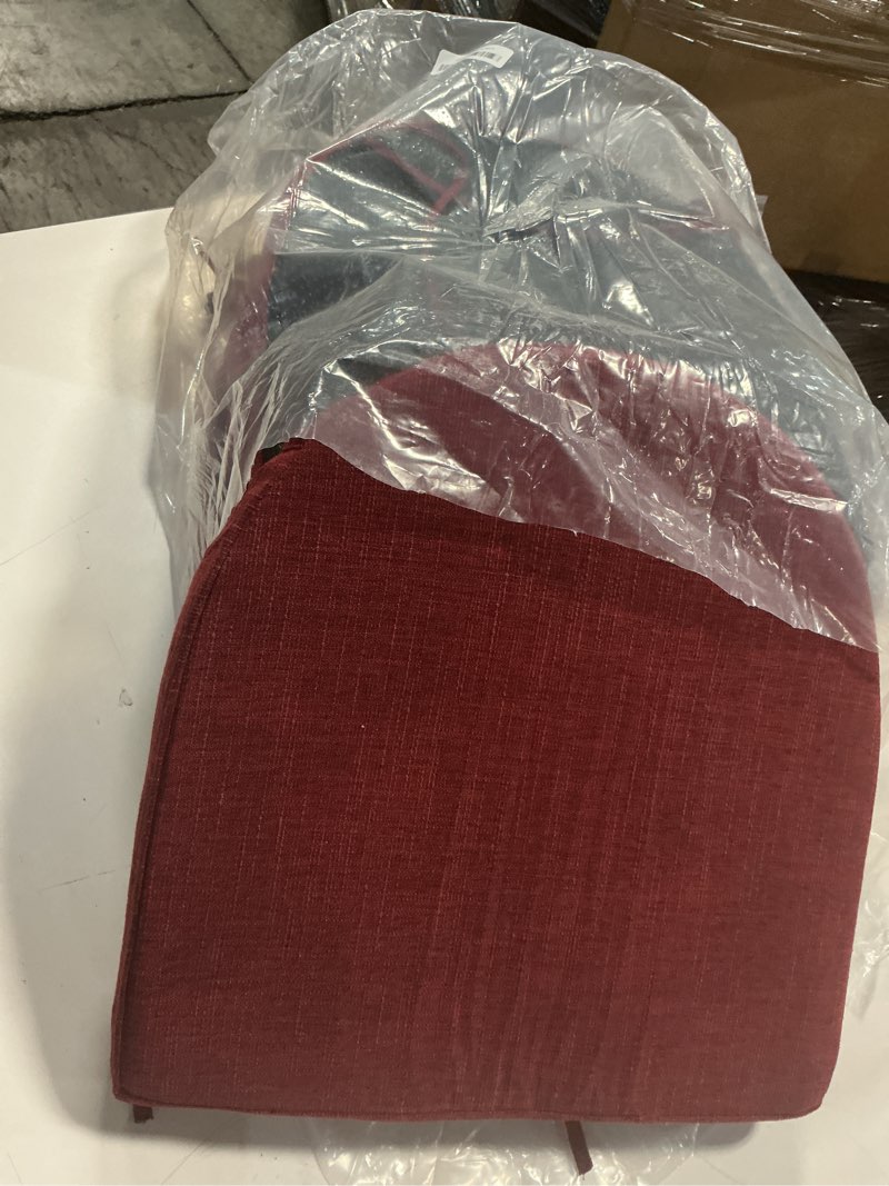 Condition photo showing Good Condition for Chair Cushions for Dining Chairs with Ties and Removable Cover, Dining Kitchen Chair Pads with Non-Slip Bottom, High-Resilience Indoor Seat Cushions, 16'' x 16'' x 2'', Set of 4, Red 4 Count(Pack of 1) Red