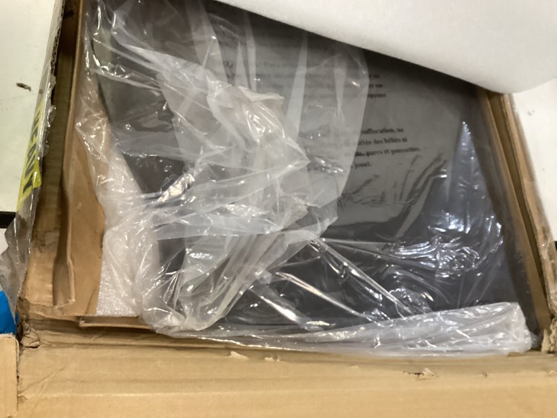 Condition photo showing Good Condition for Firebacks for Fireplace 24Inch- Iron Fire Place Back Plates with Feets, Fireplace Refractory Panels, Fireplace Heat Reflect Wall Protection