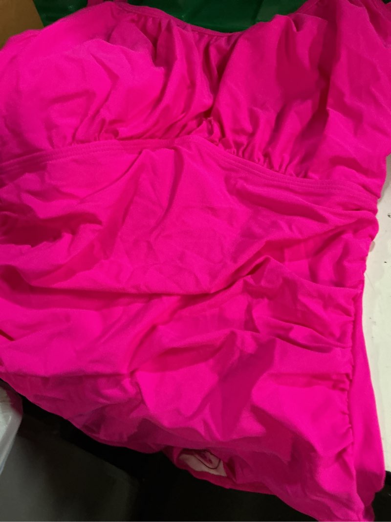 Condition photo showing Good Condition for modest one piece swimsuit women tummy control 2026 long torso slimming bathing suit cute floral swim suits large a hot pink