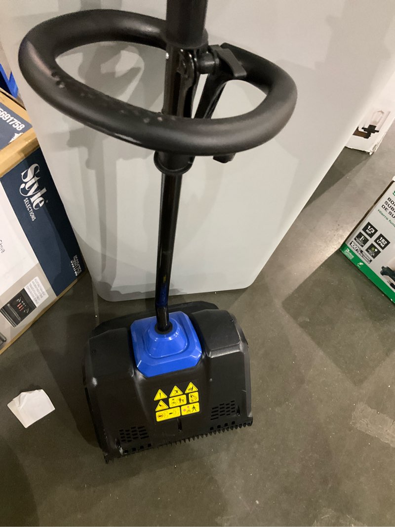 Condition photo showing As Is for kobalt 80-volt 12-in single-stage push battery powered snow shovel 