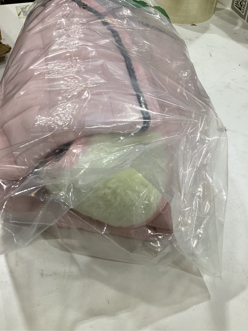 Condition photo showing Good Condition for Roxy - The Crystal Bling Coat, Quilted Warm Stylish Dog Coat Jacket with Vegan Fur for Small, Medium and Large Dogs, Blush, Medium (20-45 lbs) Medium (20-45 lbs) Blush