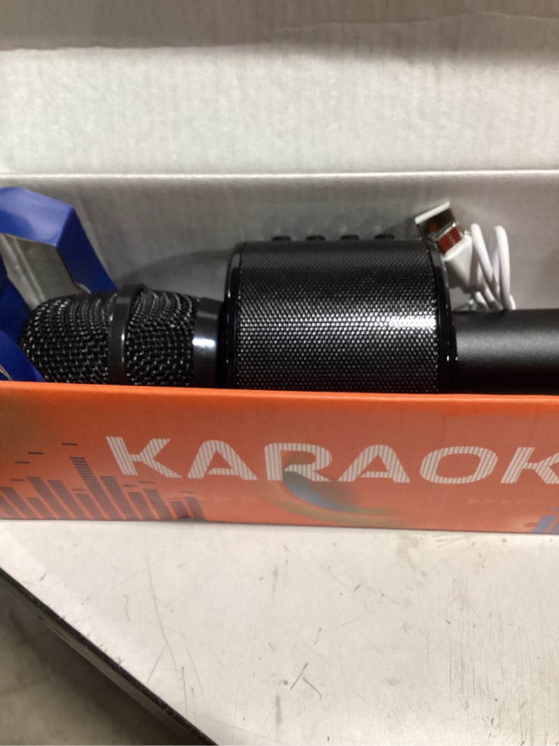 Condition photo showing Good Condition for bonaok wireless bluetooth karaoke microphone,3-in-1 portable handheld karaoke mic speaker machine home party birthday for all smartphones q37 (black)
