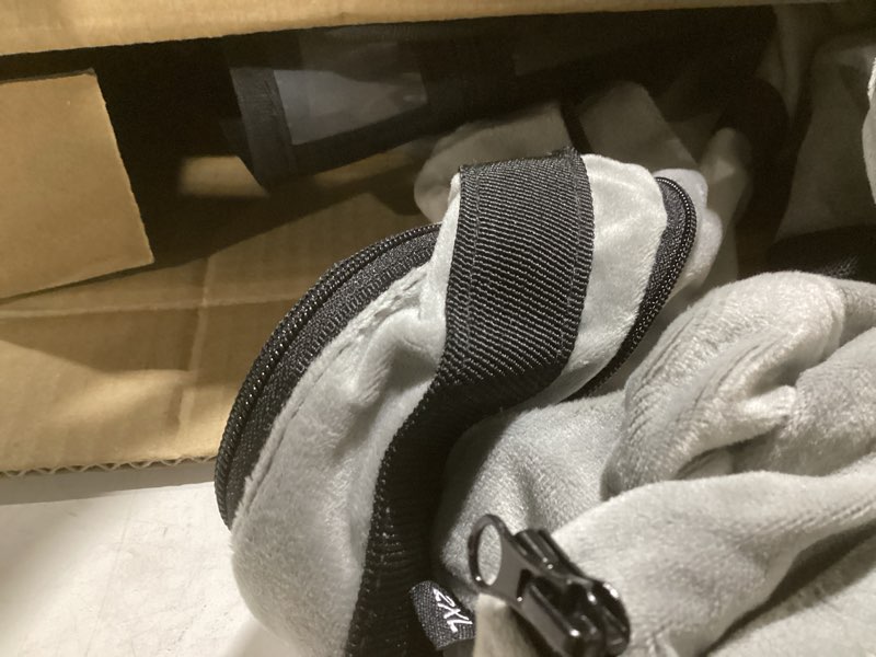 Condition photo showing New/Like New for Sponge Core Dog Cat Cone Collar for After Surgery Recovery, Inflatable Dog Cone Alternative, Lainergie Dogs Donut Collar Adjustable with 2PCS Cover for Large Medium Small Dogs Cats (Grey+Yellow, XL) XL (Neck: 14"-18") Grey+Yellow