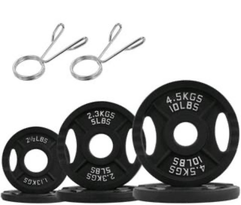Set of 6 Cast Iron Weight Plates 35lb