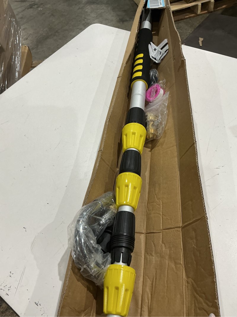 Condition photo showing Good Condition for sisupassie 24ft reach gutter cleaning tools from ground, telescopic rain gutter cleaners tool with quick connect adapter and heavy duty wand for 2nd story house