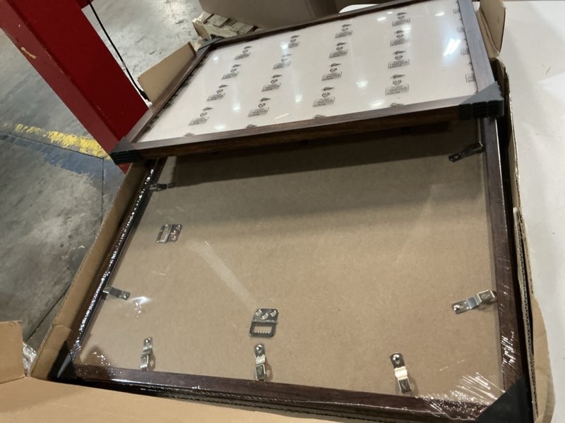 Condition photo showing Good Condition for hliwegns matte gold frame set of 3 - vintage18x22 poster frame with plexiglass for wall gallery display, picture frame for puzzles, artwork, photos and posters - ideal christmas day in matte gold