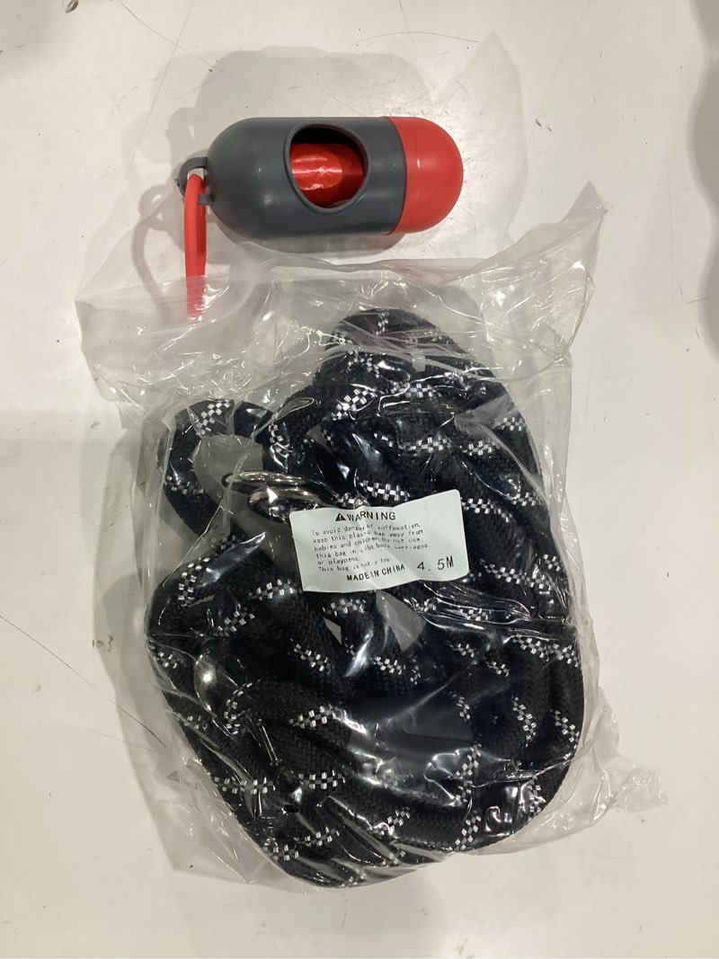 Condition photo showing New/Like New for long dog leash for dog training 10ft 16ft/30ft/50ft/100ft, reflective threads rope dog leash, heavy duty dog lead for large medium small dogs walking playing, camping, or yard 16ft* 1/2 inch black
