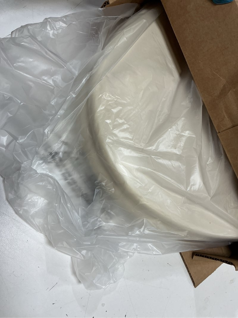 Condition photo showing As Is for mayfair cameron bone toilet seat, non slip heavy duty wood, easy clean, elongated