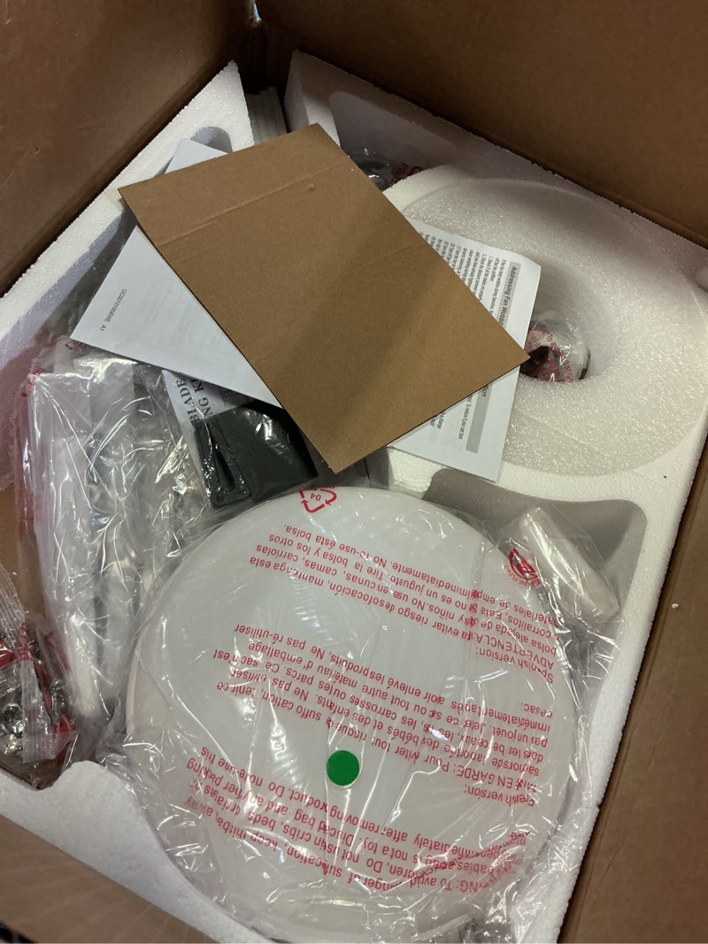 Condition photo showing New/Like New for ceiling fans with lights, 52 inch white ceiling fan with light and remote control, reversible, 3cct, dimmable, noiseless, small ceiling fan for bedroom, indoor/outdoor use white 52 inch