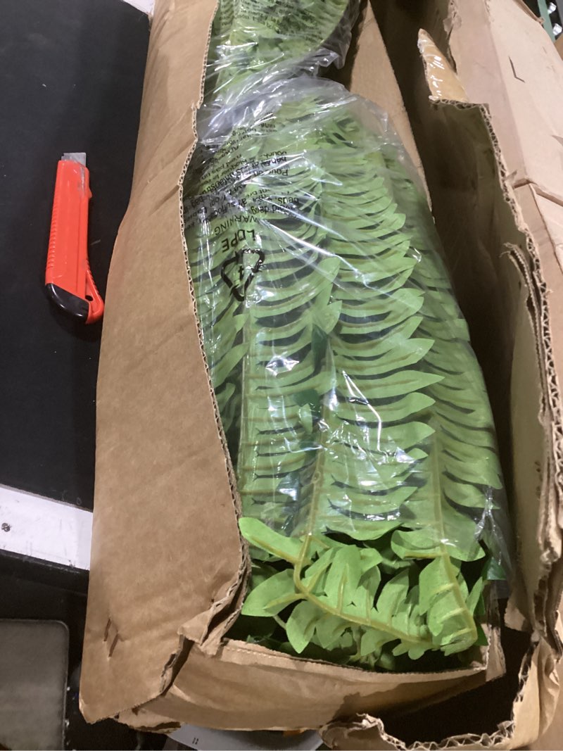 Condition photo showing Good Condition for dkaltm artificial boston fern bush- set of 2 large artificial ferns for outdoors, 45inch large faux ferns, suitable for office & living room decor, 55branches for each bouquet 2 pcs 45"- 55 leaves