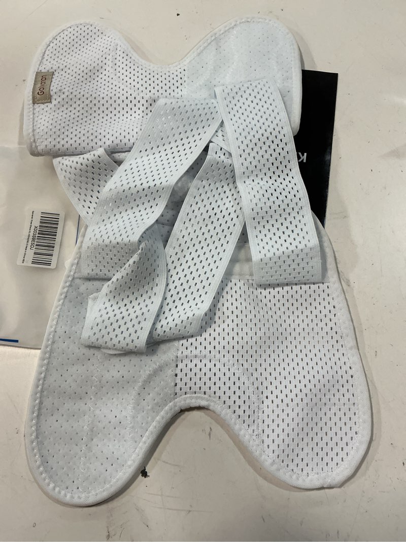 Condition photo showing Good Condition for galvaran professional knee brace for women & men breathable knee support with side stabilizers, adjustable knee brace for meniscus tear, acl, mcl arthritis knee pain relief,injury recovery white x-large