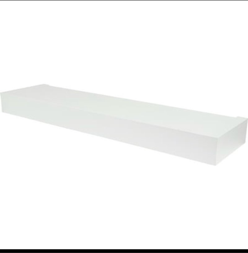 high & mighty floating shelf flat design white 24