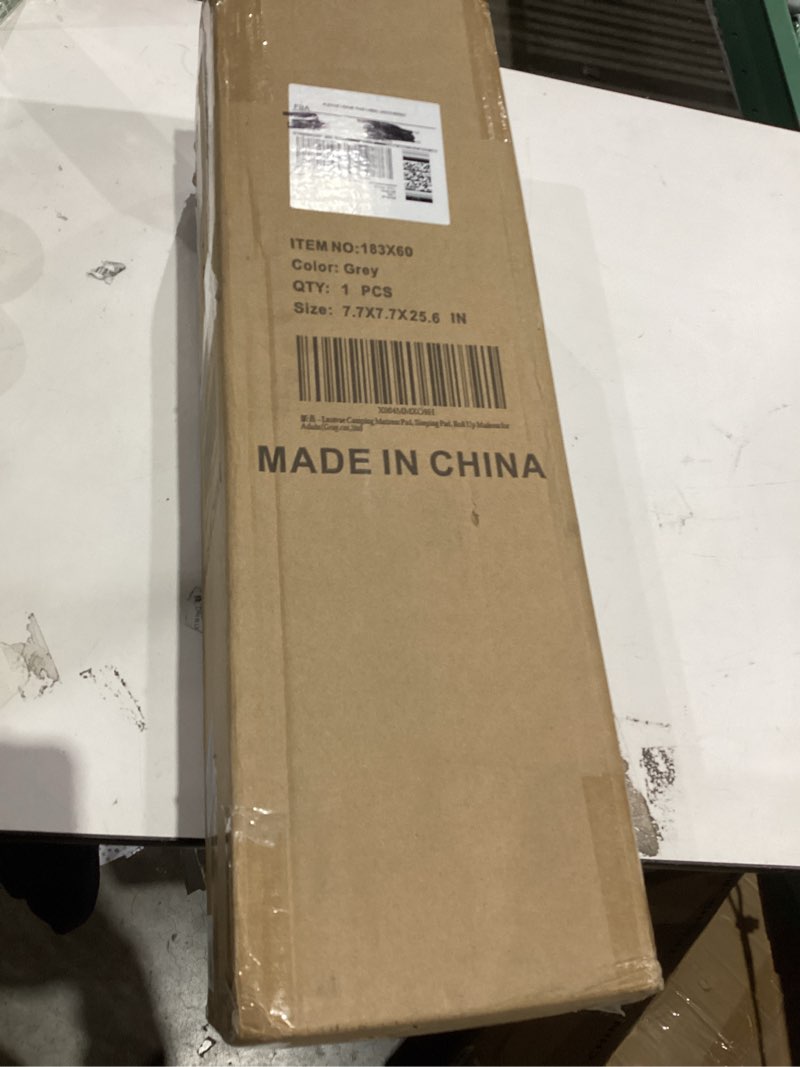 Condition photo showing New/Like New for Memory Foam Camping Mattress pad, Comfortable Thick Floor Sleeping Mat for Adults with Waterproof and Non-Slip Bottom, Portable Roll Up Mattress for Sleepover Guest,Cot Mad for Car Camping Cot:72*24*3" Gray