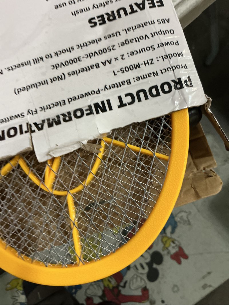 Condition photo showing Good Condition for electric fly swatter, 2 pack, handheld bug zapper racket | high voltage instant kill for mosquito & insects, battery powered mosquito zapper for home, patio and camping