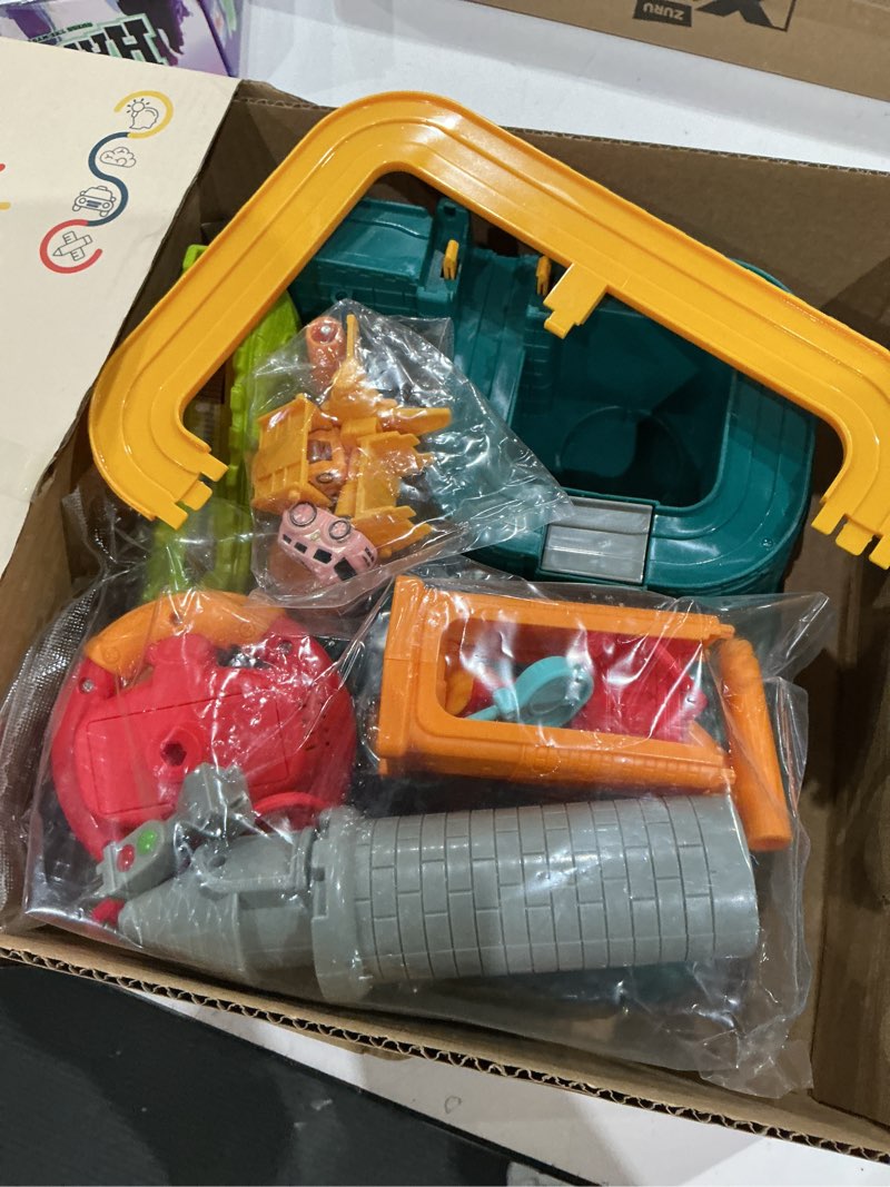 Condition photo showing Good Condition for 2026 upgraded car adventure toy for 3 4 5 6 year old boys girls, race track toy with steering wheel & sound, montessori stem toys for toddlers, fine motor skills birthday gift for 3-5 year old kids green