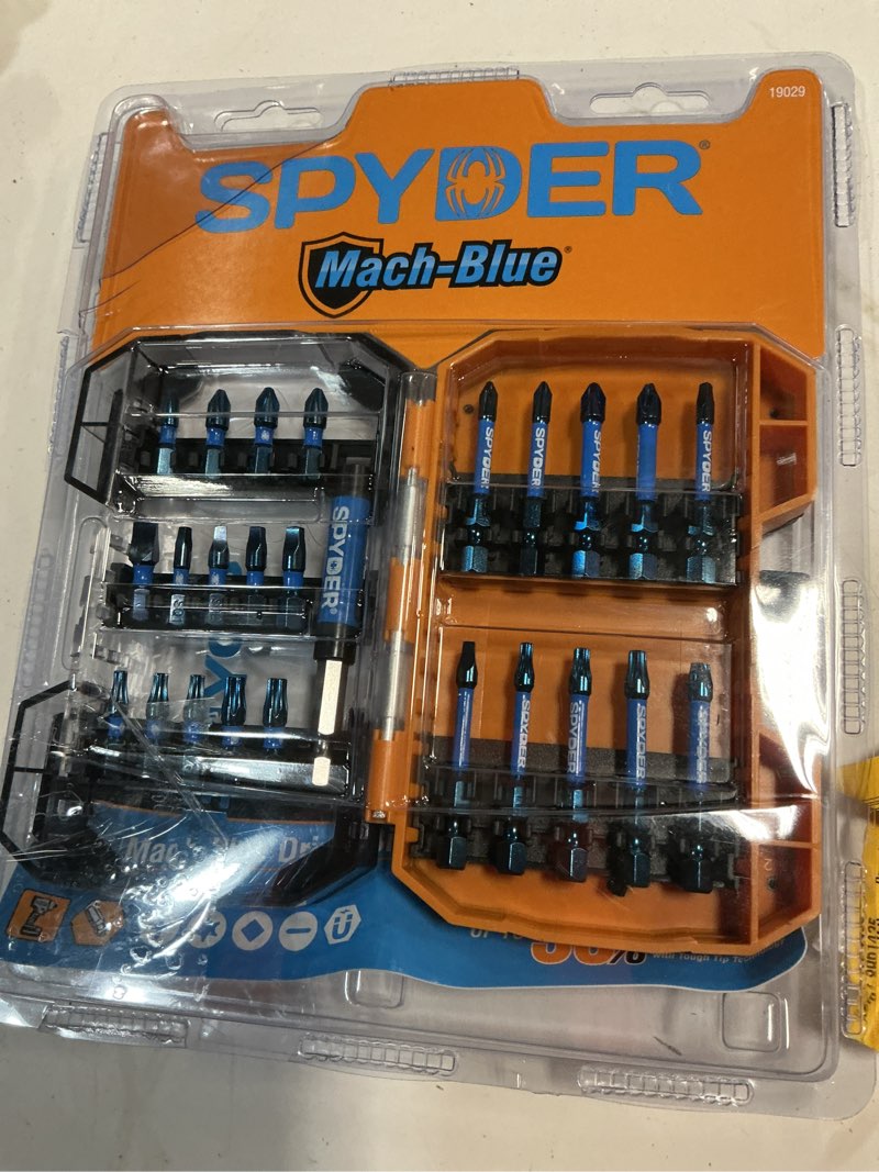 Condition photo showing New/Like New for Spyder Mach-Blue 1/4-in x Impact Driver Bit Set 25 -Piece