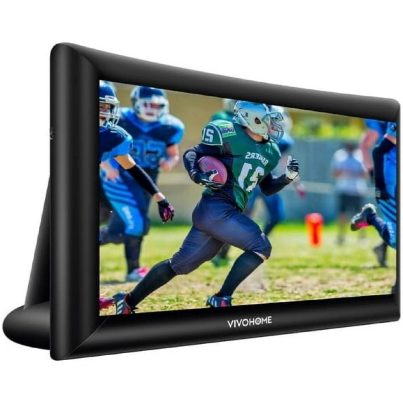 specstar 14ft inflatable movie screen, inflatable projector screen with carry bag for front and rear projection