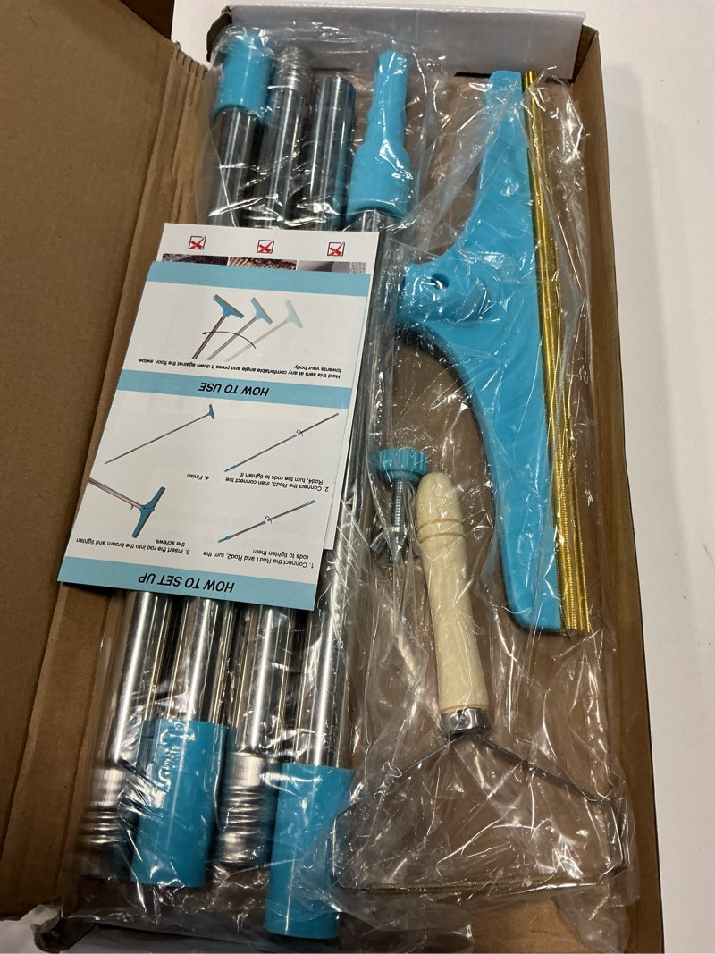 Condition photo showing Good Condition for Carpet Rake for Pet Hair Removal - Reusable Pet Hair Remover, 60” Adjustable Long Handle Cat Dog Carpet Rake Scraper with Patented Design, Dog Hair Rake Brush for Rugs, Mats 60” Blue