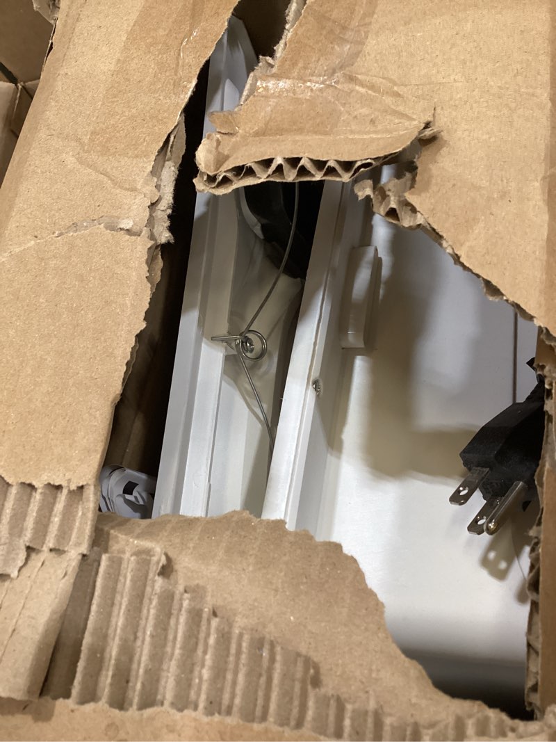 Condition photo showing As Is for 4-in-1 bathroom exhaust fan with 1800w heater, led light with 4 rgb modes, bluetooth speaker & remote control, 180 cfm, 1.0 sone quiet ceiling fan for heating, ventilation for kid bathroom home shower