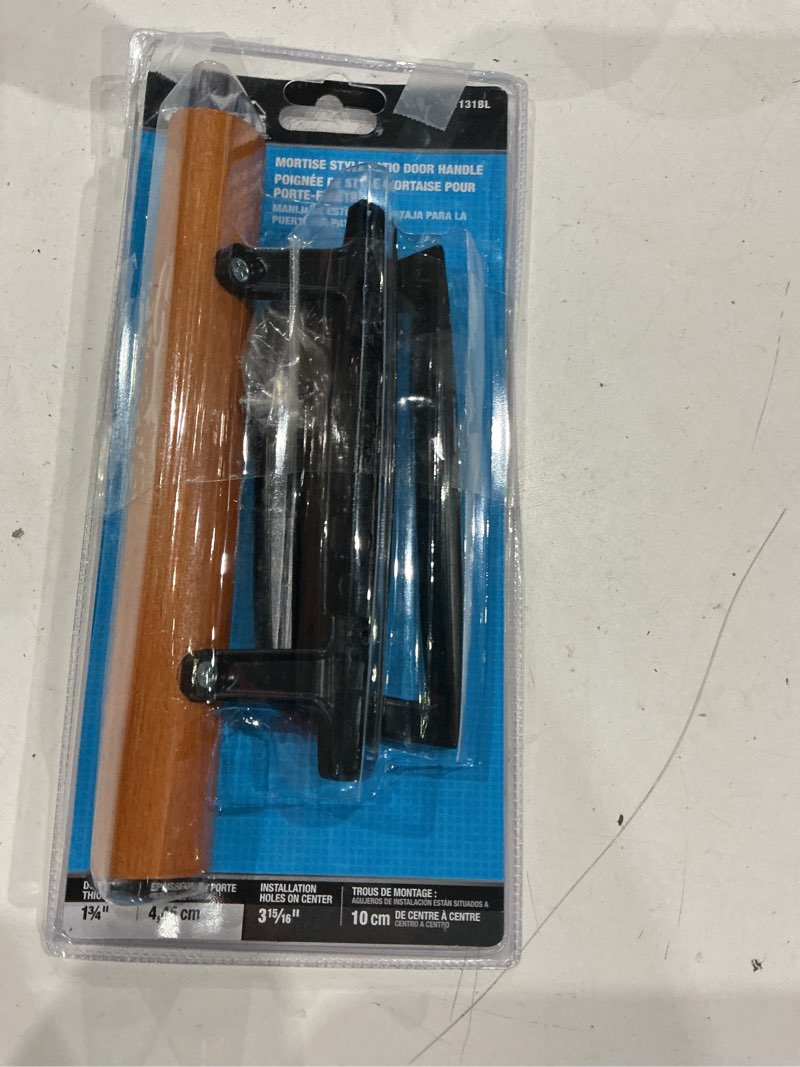 Condition photo showing As Is for wright products 3.9375-in mortise style sliding patio door handleset