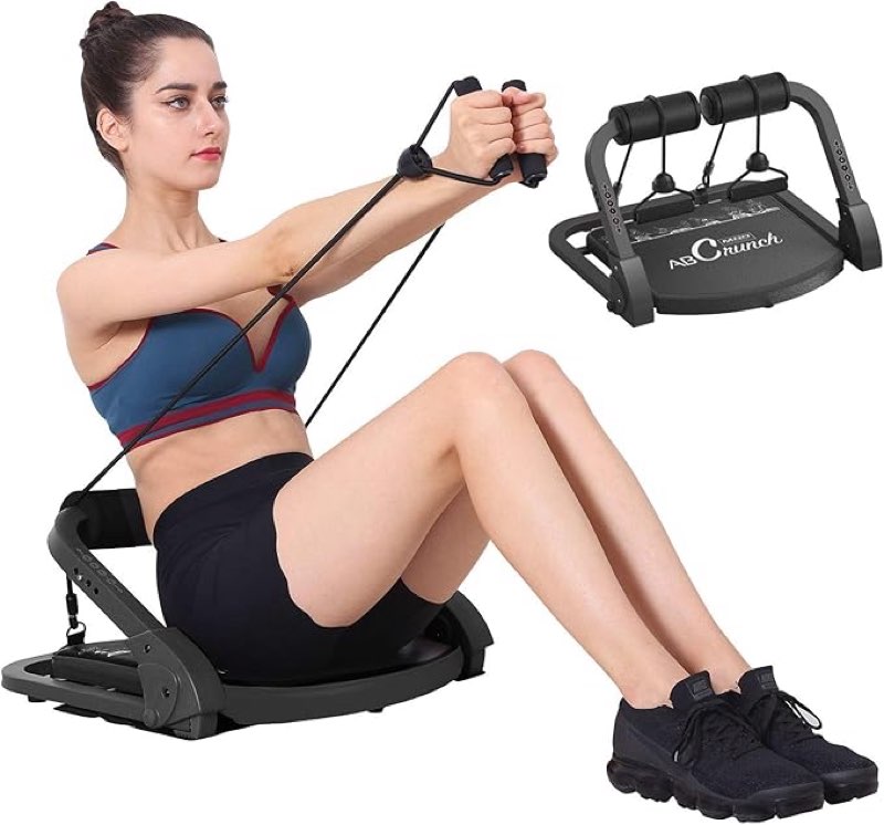 mbb ab crunch machine,exercise equipment for home gym equipment for strength training with resistance bands, abs and total body workout,sole brand and patent owner black