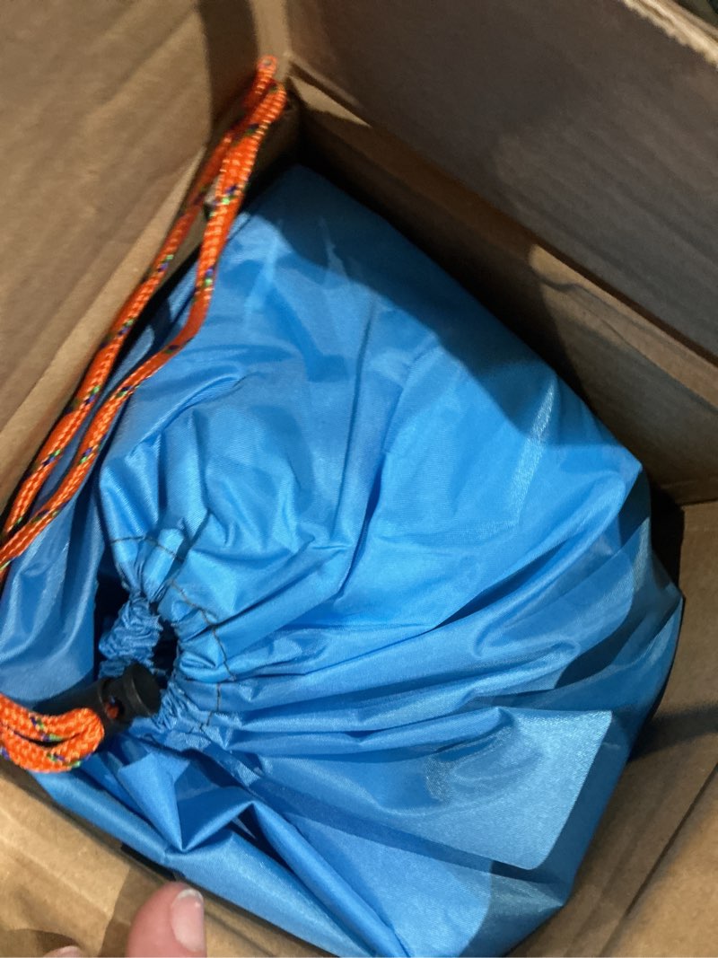 Condition photo showing Good Condition for outdoormaster beach tent sun shelter for 3-4 person, pop up beach tent easy setup with sandbags, portable sun shade canopy with carrying bag for beach & outdoor, upf50+ uv protection, family size blue x-large