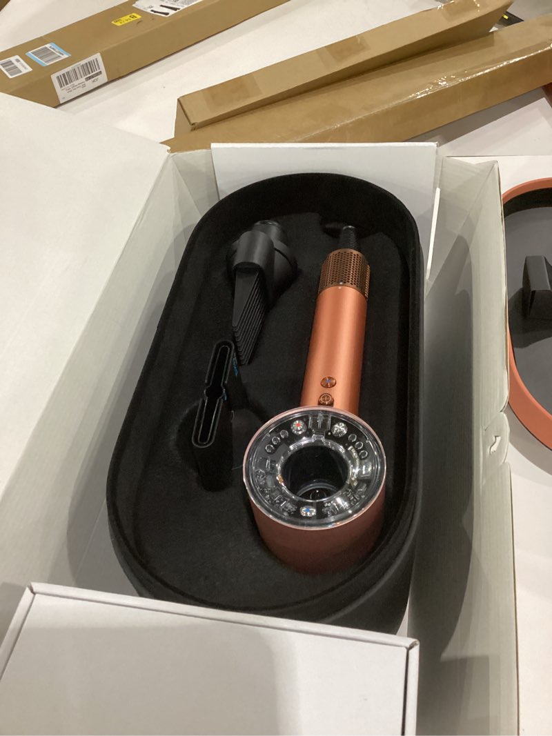 Condition photo showing As Is for not tested dyson supersonic nural™ hair dryer amber silk