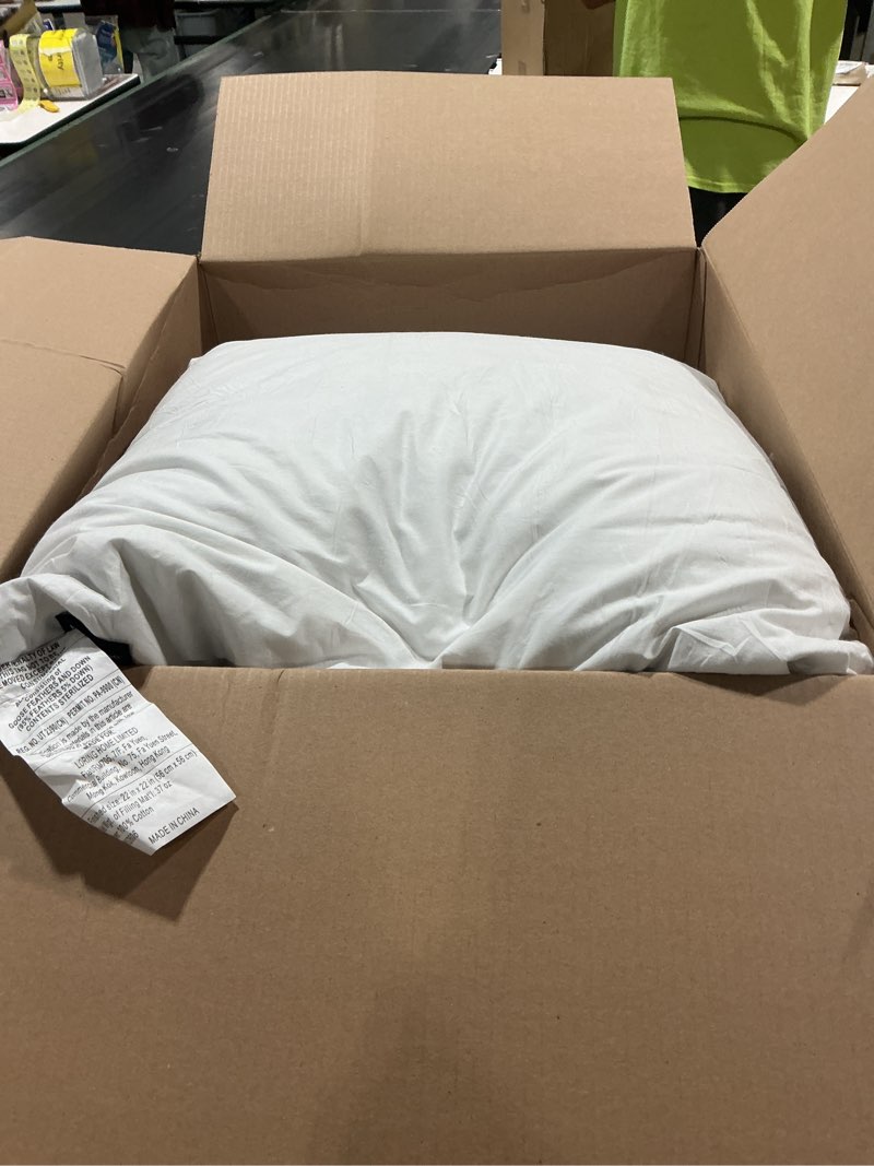 Condition photo showing Good Condition for basic home® hotel-style 12x20 goose feather pillow insert for sofa & bed - 100% odorless & plump cushion filler - 233tc cotton with inner liner to prevent poking