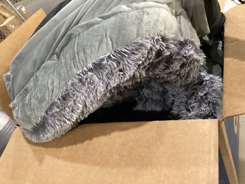 Condition photo showing Good Condition for iweepet fluffy claiming orthopedic dog beds for large & extra large dogs, supportive dog sofa bed with 3.7 inch 28d egg-crate foam, removable washable plush cover, waterproof lining,44’’,grey grey xl:44.0"lx32.6"wx7.6"h