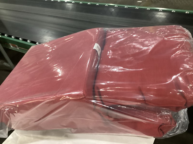 Condition photo showing Good Condition for similar to stock photo!!! arden outdoor chair cushion, 21 x 20, rain-proof, fade resistant 20 x 21, ruby red leala 21 x 20 cartridge style ruby red leala