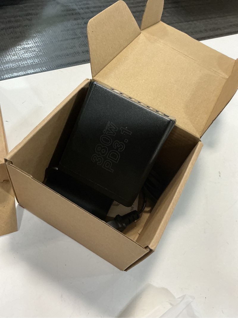 Condition photo showing Good Condition for urvns 380w usb c charger, gan iii 7 ports pd3.1 140w pps 45w qc60w fast gan charging station with led display for macbook pro/air, ipad, iphone 16/15/14, galaxy s23/s24 steam deck and more