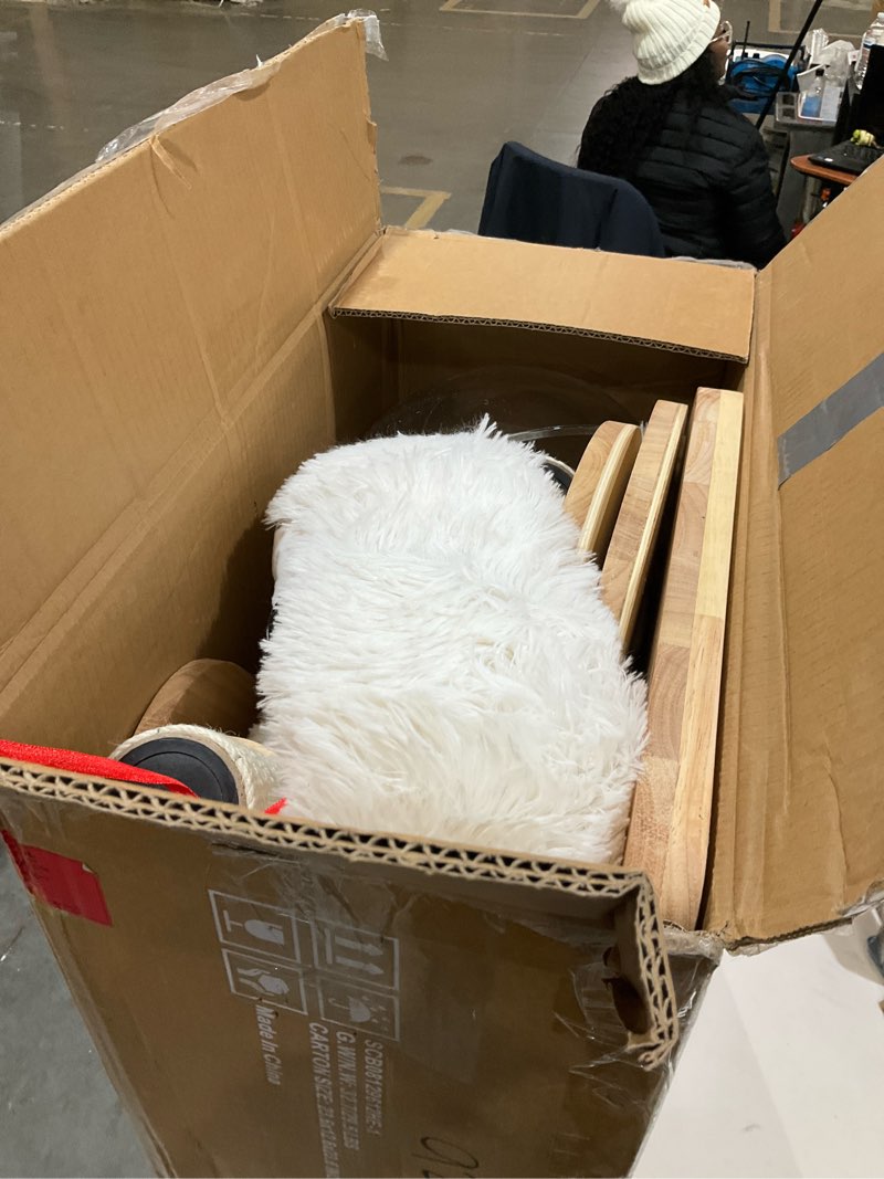 HITTITE Solid Wood Cat Tree Tower with Scratching Post, 53 Inches Tall Cat Towers with Scratching Bo