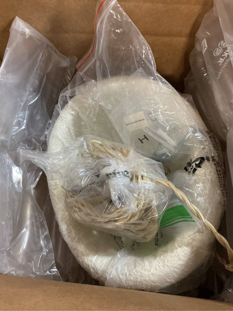 Condition photo showing Good Condition for modivo 11.8in wabi sabi pendant light,plug in hanging light fixture bulb included,japandi decor japanese lamp for kitchen,living room,dining room,bedroom,island white chandelier white a-style 11.8in