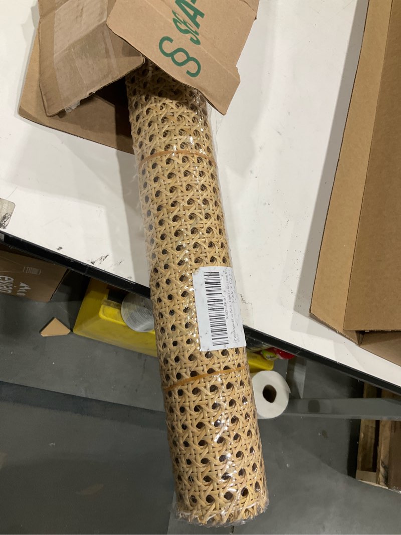 Condition photo showing Good Condition for 24" Width Natural Cane Webbing 5Feet, Rattan Webbing Roll for Caning Projects, Woven Open Mesh Cane for Furniture, Chair, Cabinet, Ceiling, Bed