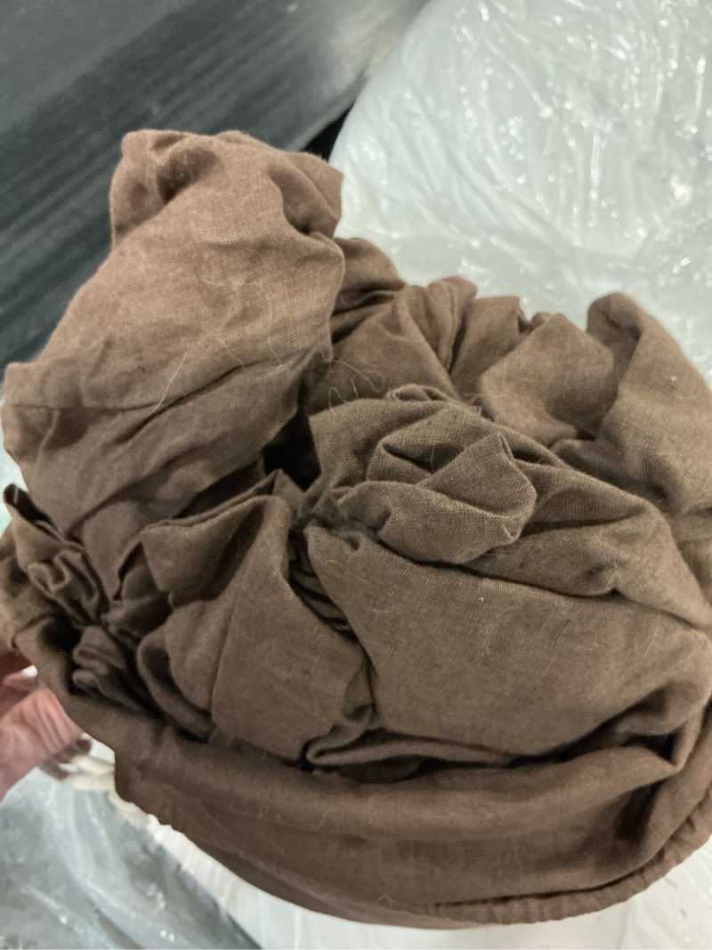 Condition photo showing Good Condition for european linen duvet cover set, full/queen, espresso