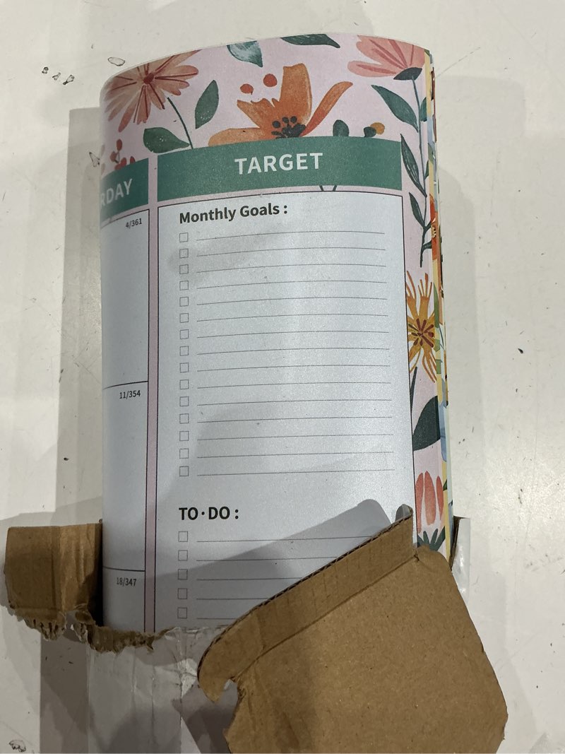 Condition photo showing As Is for ospelelf 2026-2027 calendar magnetic desk wall desktop monthly planner from january 2026 - june 2027 large to do pad with plastic cover for office 17" x 12" ditsy floral ditsy floral 17" x 12" (jan.2026 - june.2027)
