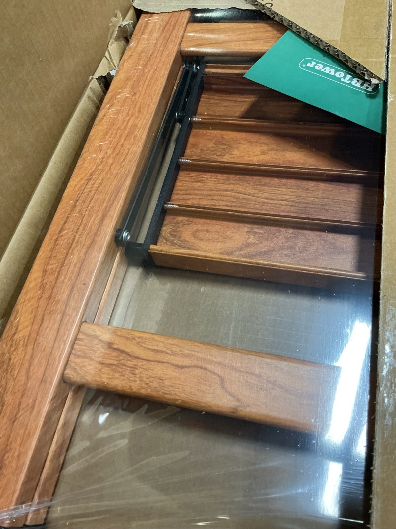 Condition photo showing New/Like New for HBTower Step Ladder,Lightweight Aluminum Folding Step Stool with Anti-Slip Wide Pedal,330lbs Capacity Step Ladder for Household,Kitchen,Office - Woodgrain 2 Step Woodgrain