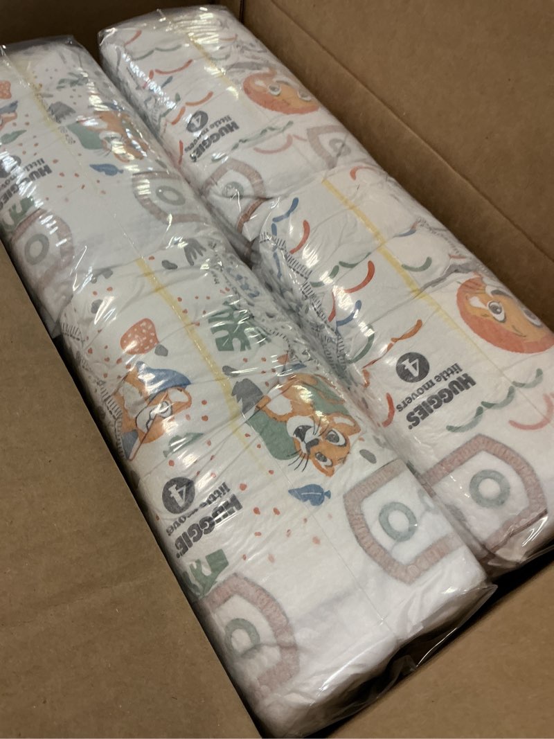 Condition photo showing Good Condition for huggies little movers baby disposable diapers - size 4 -120ct