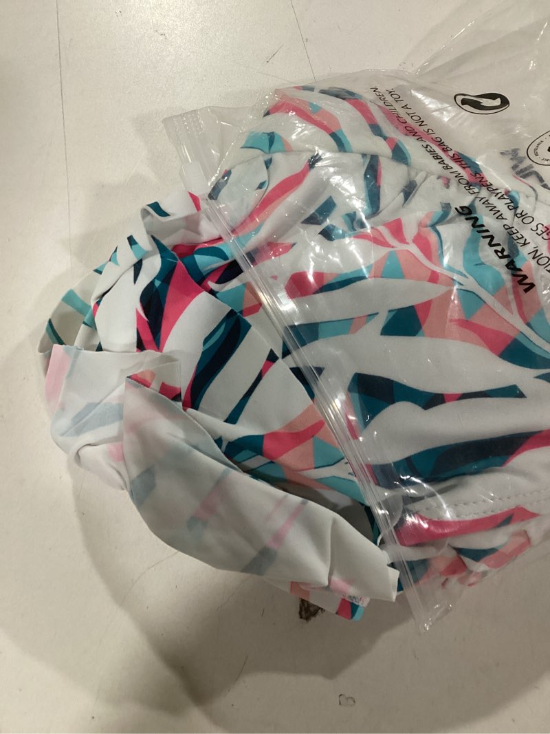 Condition photo showing Good Condition for Women's One Piece Swimsuit Tummy Control Back Cutout Ruffled Strap V Neck High Waisted Bathing Suit Monokini Small White Palm Leaves